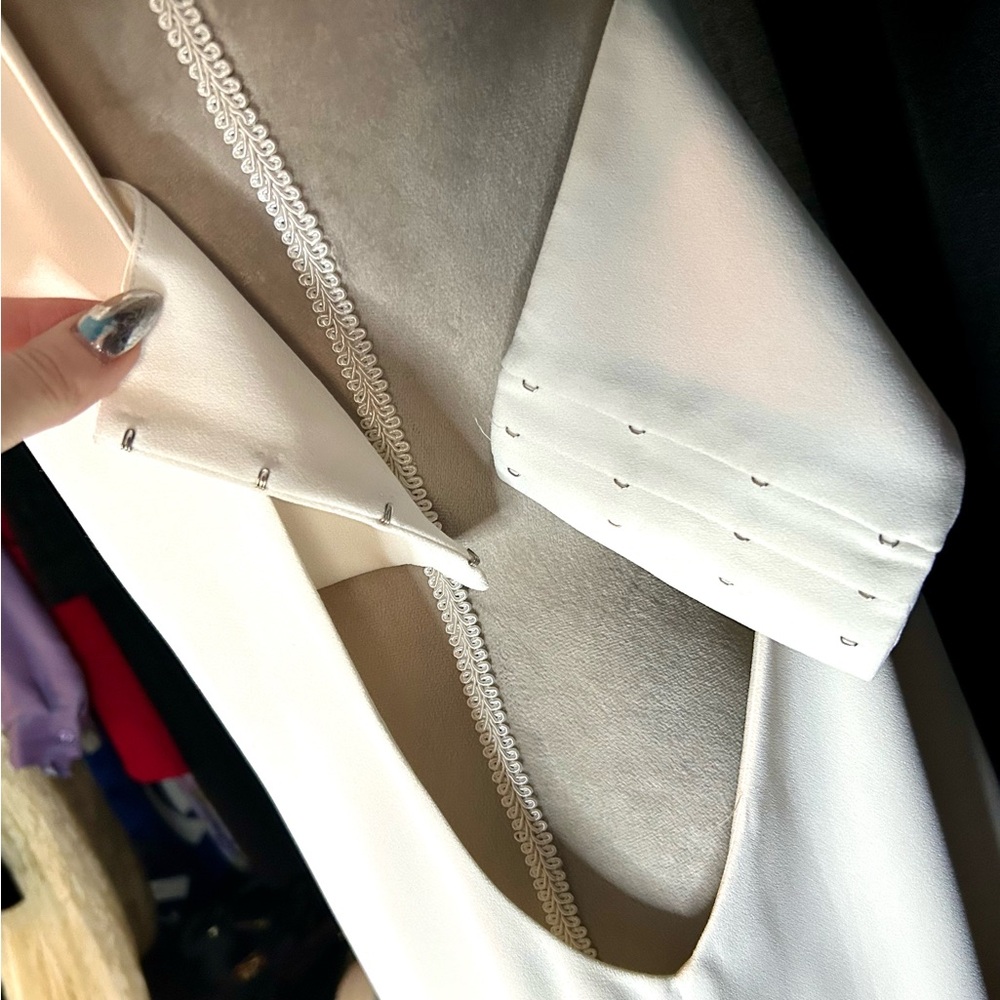 T by Alexander Wang White Sleeveless Cutout Dress, Size L - Picture 10 of 12